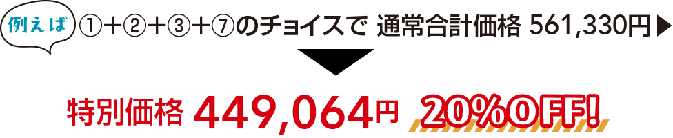 特別価格449,064円　20%OFF